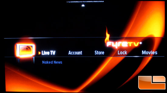 FyreTV BoXXX Menu