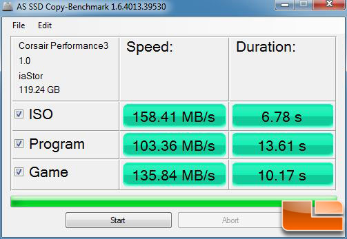 Corsair Performance 3 Series AS-SSD