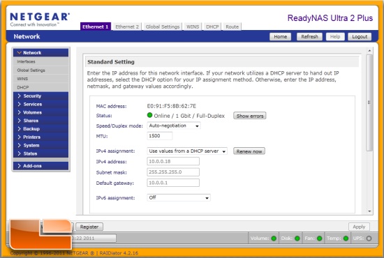 Netgear ReadyNas Ultra 2 Plus Stock