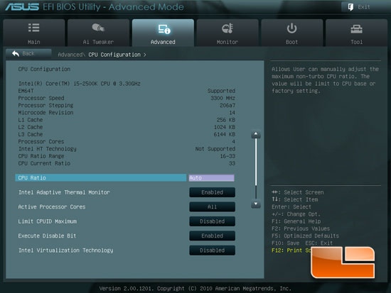 ASUS P8Z68-V Pro System UEFI BIOS Screenshot