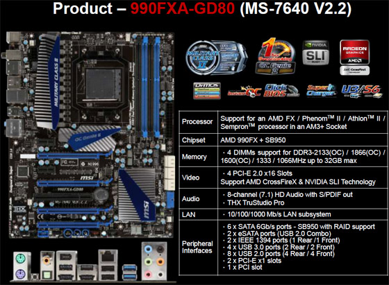 MSI 990FXA-GD80 Specifications