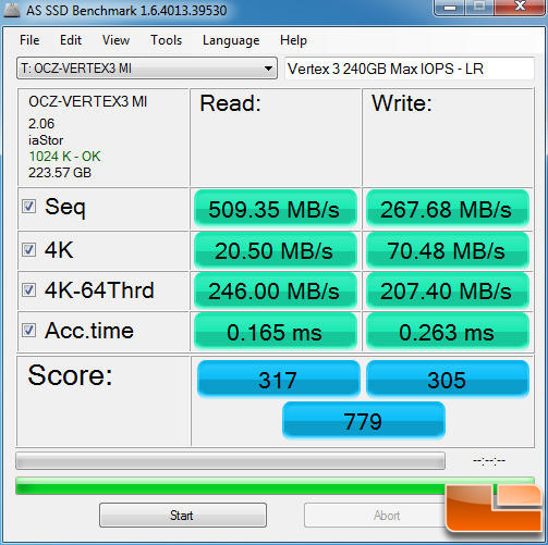 Vertex 3 MI 240GB AS-SSD