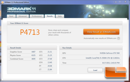 3DMark 11 Score