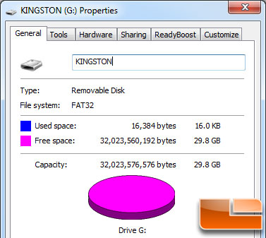 Kingston DataTraveler ultimate Gen 2 32GB Actual Capacity