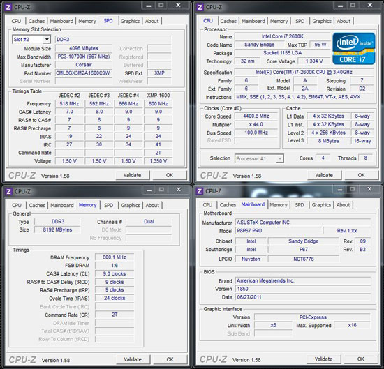 Corsair Vengeance LP CPUz screenshot