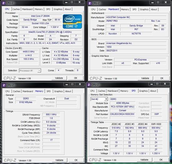 Corsair Vengeance Overclocked CPUz