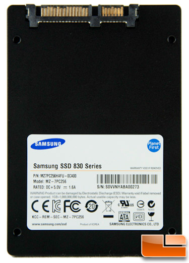 Samsung 830 256GB Back