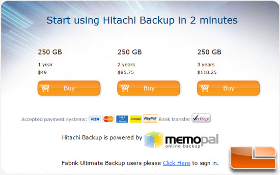 purchase backup space