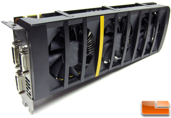 The EVGA GeForce GTX 560 2Win is a dualslot graphics card with three 75mm