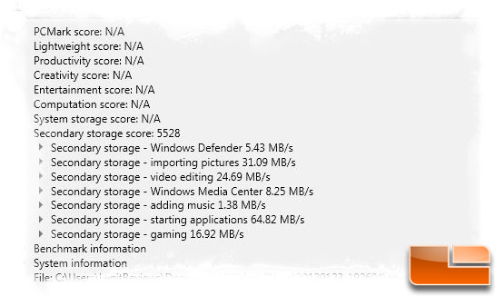 Intel 520 Series 240GB RAID 0 PCMARK VANTAGE