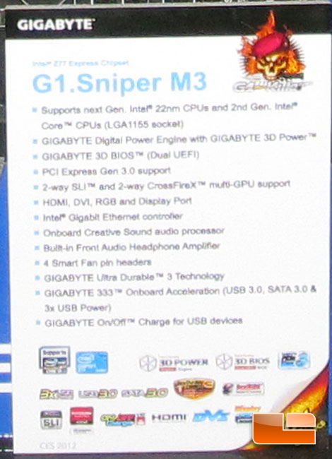 GIGABYTE Intel Z77 G1.Sniper 3 Motherboard