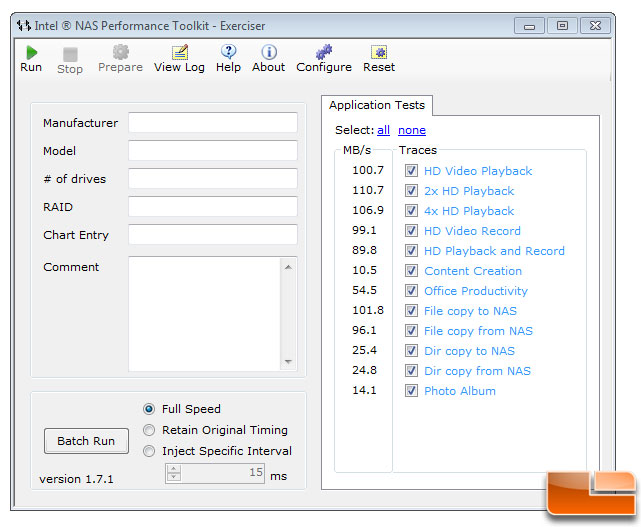 Thecus N5500 5 bay NAS Intel NAS Performance Toolkit