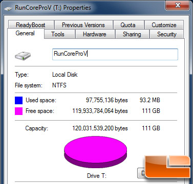 RunCore Pro V 120GB Properties