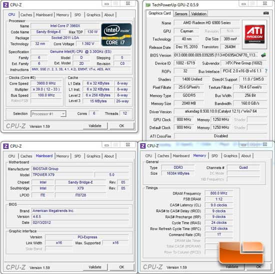 BIOSTAR TPower X79 Intel X79 System Settings