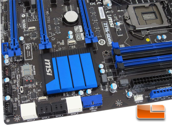 MSI Z77A-GD65 'Ivy Bridge' Motherboard Layout