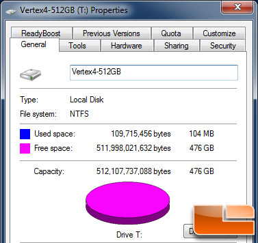 OCZ Vertex 4 512GB Properties