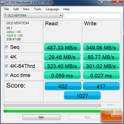 OCZ Vertex 4 256GB AS-SSD