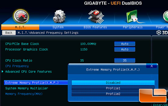 Gigabyte Z77 BIOS Settings