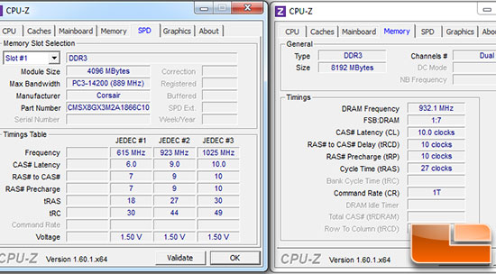 Corsair Vengeance SODIMM CPU-Z