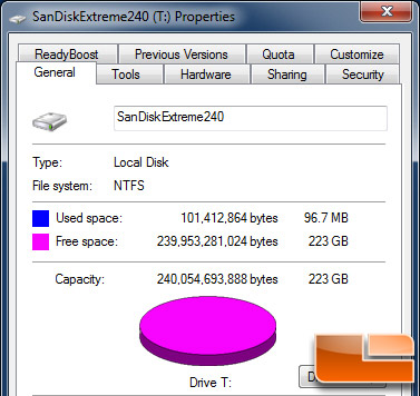 SanDisk Extreme 240GB Properties