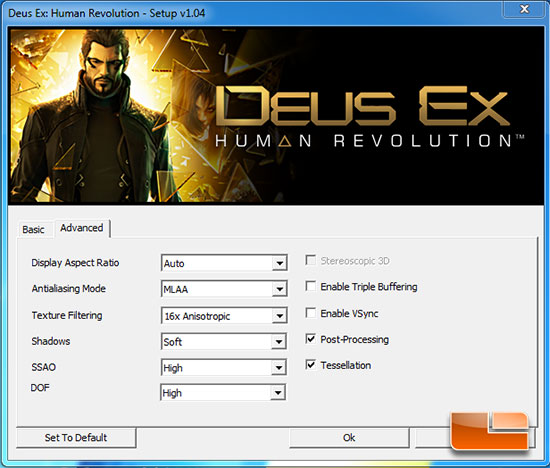 Deus Ex Settings