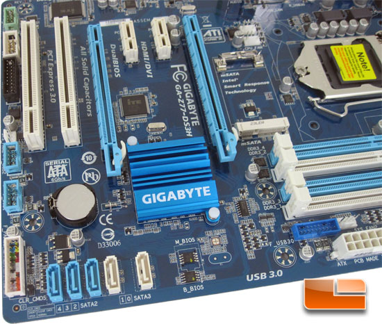 GIGABYTE Z77-DS3H Intel Z77 Motherboard Layout