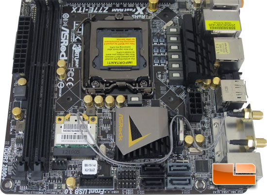 ASRock Z77E-ITX mITX Motherboard Layout