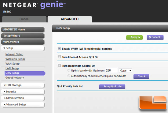 Netgear R6300 Genie GUI