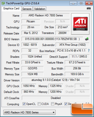 AMD OverDrive Radeon HD 7850