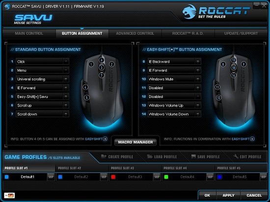 ROCCAT Savu Mouse App