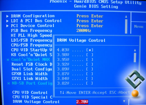 DRAM Voltage Control