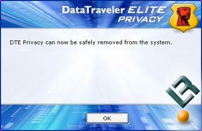 The Kingston 2GB DataTraveler Elite Privacy Edition USB Flash Drive