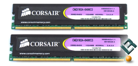 Corsair 2GB PC2-6400 C3 DDR2 Memory Review