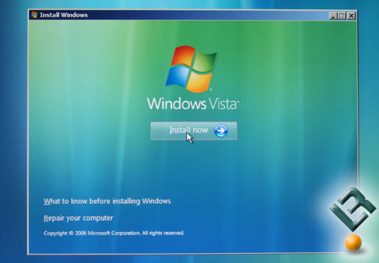 Help Reinstalling Windows Vista