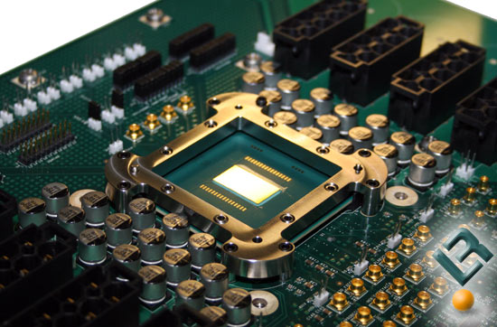 Close up of the Intel Teraflops Chip