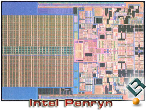 Intel Penryn CPU Die