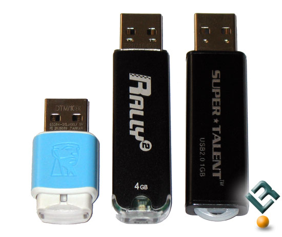 Super Talent 200X DH, OCZ Rally2 and Kingston DT Mini USB Flash Drives