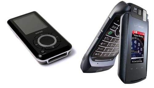 MP3 player and a smart phone