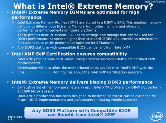 Introduction to Intel XMP DDR3 Memory Overclocking