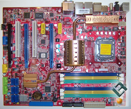Foxconn X38A Motherboard Review down view