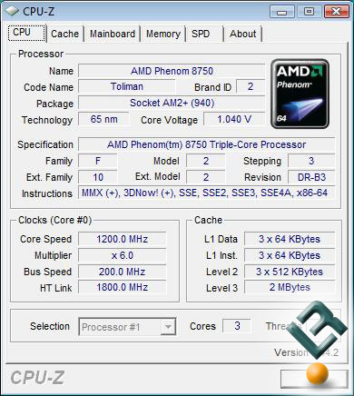 AMD Phenom X3 8750 Triple Core Processor