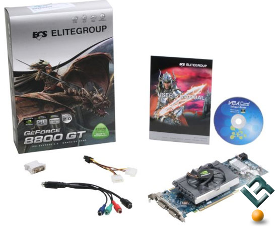 ECS 8800 GT 256MB Video Card Retail Bundle