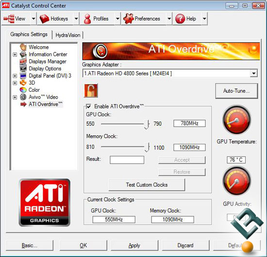 ATI Radeon HD 4870 Video Card Overclocking