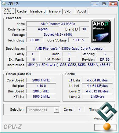 AMD Phenom X4 9350e CPU-Z 1.46