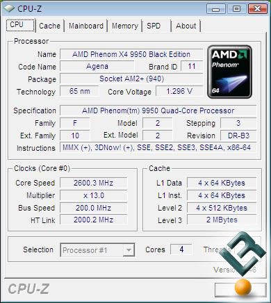 AMD Phenom X4 9.950 CPU-Z 1,46