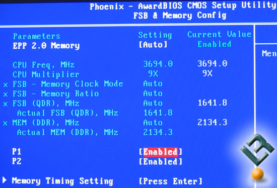 Corsair Dominator DDR3 2133MHz Memory Kit BIOS Settings