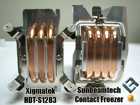 Sunbeamtech Core-Contact Freezer compared to the Xigmatek HDT-S1283 