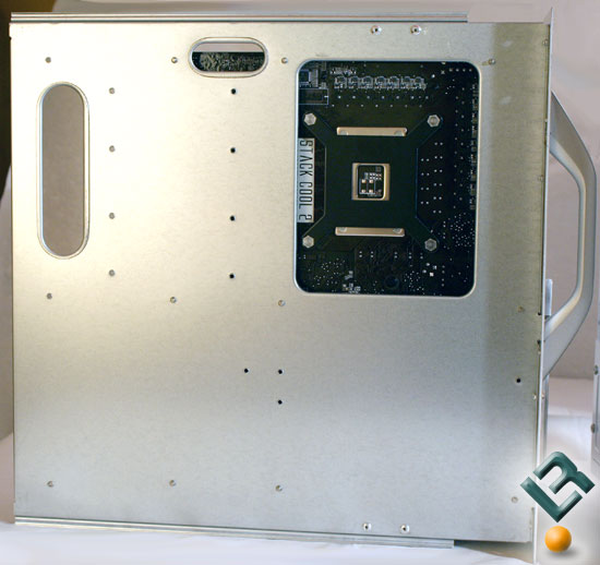 Rear view of motherboard tray