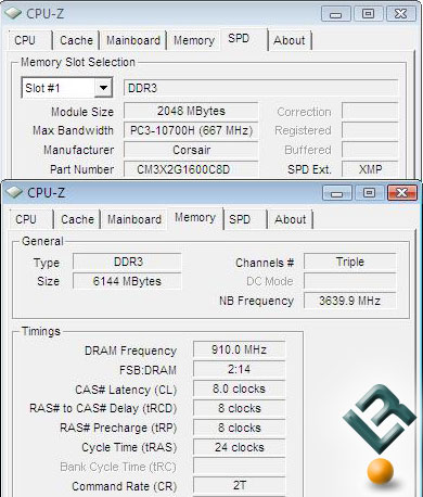 Corsair Dominator 6GB PC3-12800 Overclocking w/ CL8 Timings