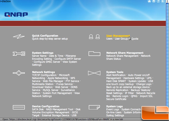 QNAP TS439 Configuration